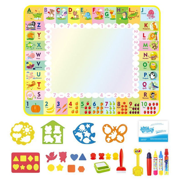 Jucarie interactiva si educativa, covorasul magic, picteaza, deseneaza si coloreaza cu apa, 120 x 89 cm - BUZ.RO