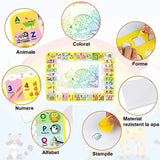 Jucarie interactiva si educativa, covorasul magic, picteaza, deseneaza si coloreaza cu apa, 120 x 89 cm
