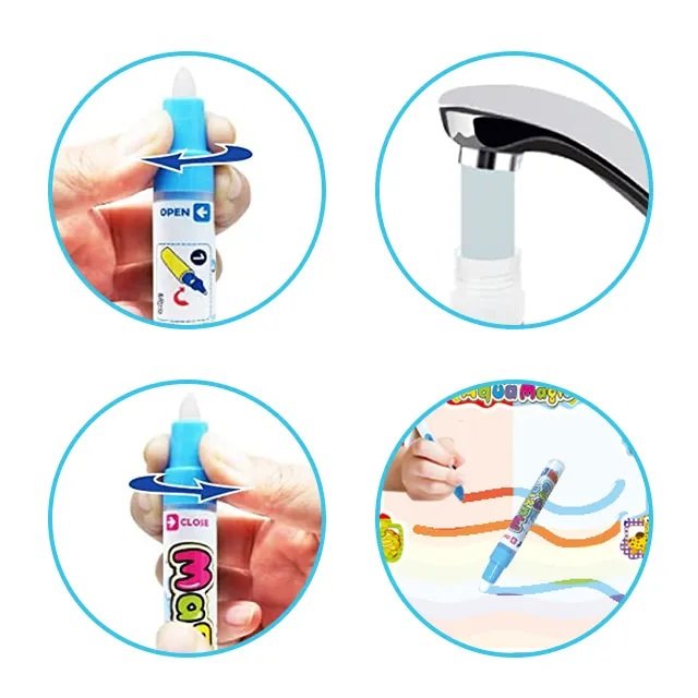 Jucarie interactiva, jucarie educativa, covoras magic, picteaza, deseneaza si coloreaza, cu apa, 78x78 cm