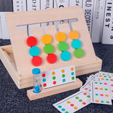 Jucarie intractiva si educativa puzzle Montessori, joc de culoare, orientare, logica, sortare dupa model, din lemn - BUZ.RO