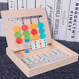 Jucarie intractiva si educativa puzzle Montessori, joc de culoare, orientare, logica, sortare dupa model, din lemn - BUZ.RO