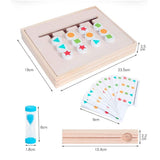 Jucarie intractiva si educativa puzzle Montessori, joc de culoare, orientare, logica, sortare dupa model, din lemn - BUZ.RO