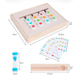 Jucarie intractiva si educativa puzzle Montessori, joc de culoare, orientare, logica, sortare dupa model, din lemn