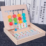 Jucarie intractiva si educativa puzzle Montessori, joc de culoare, orientare, logica, sortare dupa model, din lemn