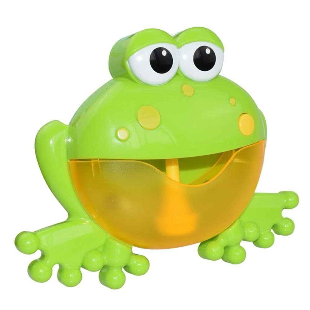 Jucarie muzicala de baie, jucarie interactiva, cu baloane de sapun, ventuze, broscuta verde, 18+luni Green - BUZ.RO