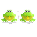 Jucarie muzicala de baie, jucarie interactiva, cu baloane de sapun, ventuze, broscuta verde, 18+luni Green - BUZ.RO