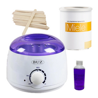Kit de epilare cu ceara traditionala, incalzitor ceara 400 ml, ulei si betisoare, buz