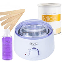 Kit epilare ceara, incalzitor ceara, ceara epilat, ceara cutie, miere, 400ml, spatula lemn, ulei dupa epilare 400ml