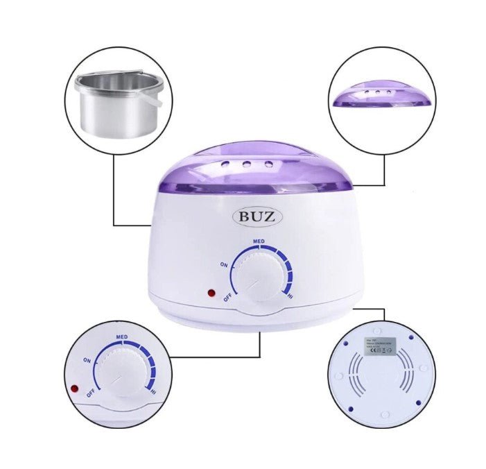 Kit epilare ceara, incalzitor ceara, ceara epilat, ceara cutie, miere, 400ml, spatula lemn, ulei dupa epilare 400ml - BUZ.RO