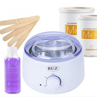 Kit epilare ceara, incalzitor ceara, ceara epilat, ceara cutie, miere, spatula lemn, ulei dupa epilare, 800ml