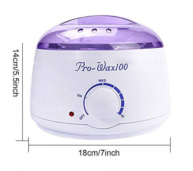 Kit epilare ceara, incalzitor ceara, ceara epilat, granule, 250gr, spatula lemn, ulei dupa epilare - BUZ.RO