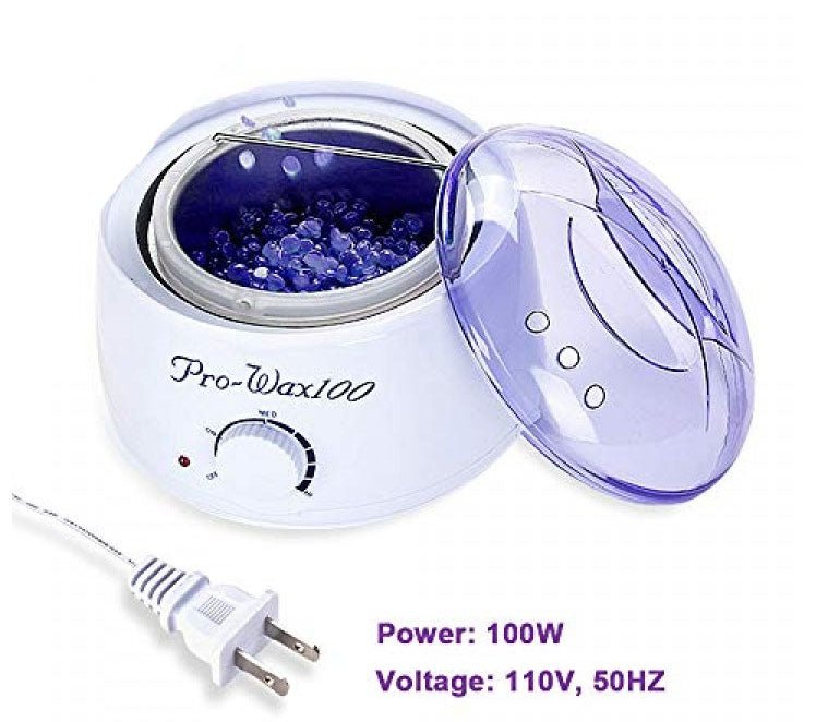 Kit epilare ceara, incalzitor ceara, ceara epilat, granule, 250gr, spatula lemn, ulei dupa epilare - BUZ.RO