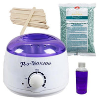 Kit epilare ceara, incalzitor ceara, ceara epilat, granule, 500gr, spatula lemn, ulei dupa epilare, traditionala, verde, aloe vera
