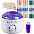 Kit epilare, incalzitor ceara, discuri, ceara, ulei, spatule, multicolor - BUZ.RO