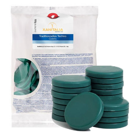 Kit epilare incalzitor ceara discuri traditionala ulei, verde, 1kg