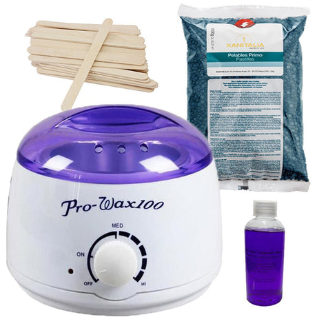 Kit epilare incalzitor ceara elastica granule ulei - Azulene trust - BUZ.RO