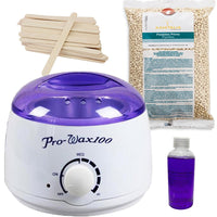 Kit epilare incalzitor ceara elastica  granule ulei - Vanilie