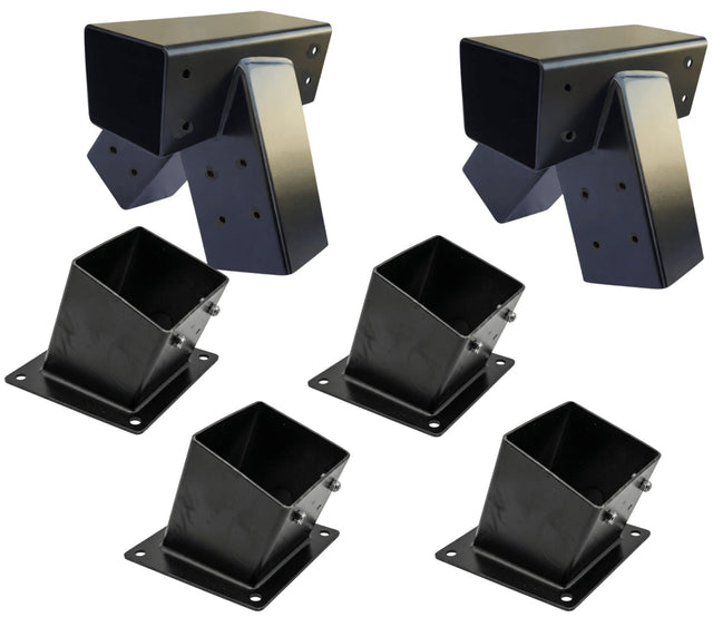 Kit leagan, structura metalica, conectori metalici, culoare neagra - BUZ.RO