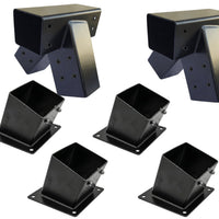 Kit leagan, structura metalica, conectori metalici, culoare neagra pentru grinda 10x10cm