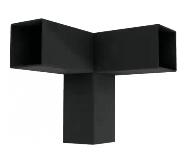 Kit pergola 3x4 M, structura metalica, conectori pergola/garaj, 8 conectori metal, culoare neagra, 100x100mm - BUZ.RO