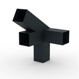 Kit pergola, structura metalica, conectori pergola/garaj, 10 conectori metal, culoare neagra, 100x100mm - BUZ.RO