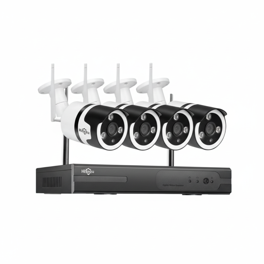 Kit supraveghere interior/exterior wireless 1080p / 960p, hd kit wifi - 2mp - 30, 4 camere ip, ir 30 m - BUZ.RO