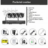 Kit supraveghere interior/exterior wireless 1080p / 960p, hd kit wifi - 2mp - 30, 4 camere ip, ir 30 m - BUZ.RO