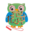 Labirint magnetic cu bile, bufnita, jucarie copii, jucarie educativa, montessori, verde - BUZ.RO