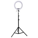 Lampa circulara profesionala, ring light, suport telefon, cu telecomanda, diametru 10 inch, 210 cm, 13 trepte de iluminare
