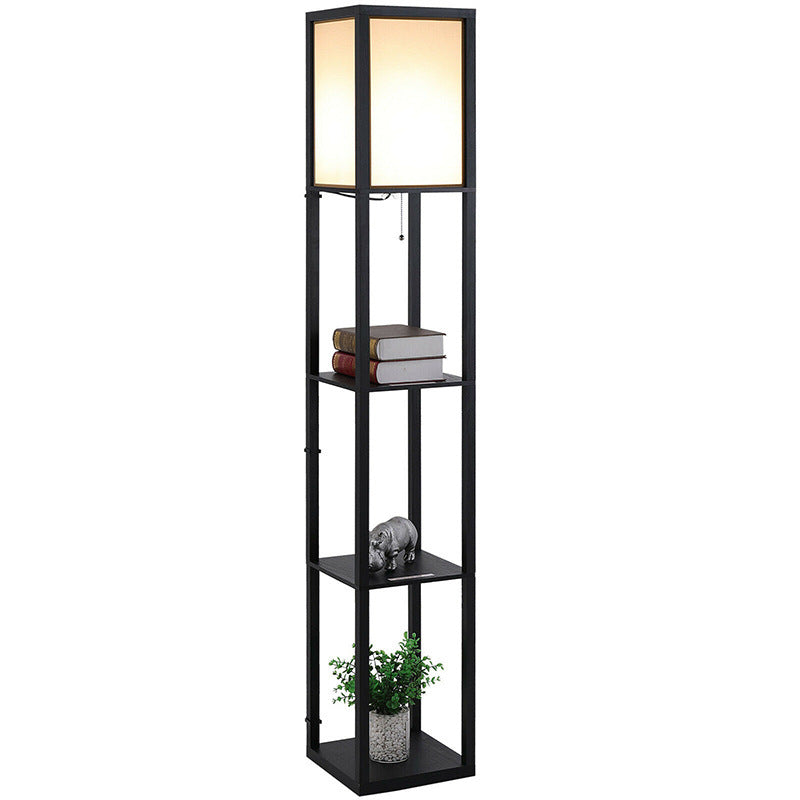 Lampa de podea din metal cu 3 polite integrate, lumina calda, rece si neutra, design modern, 160x26x26 cm, 40W