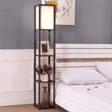Lampa de podea din metal cu 3 polite integrate, lumina calda, rece si neutra, design modern, 160x26x26 cm, 40W - BUZ.RO