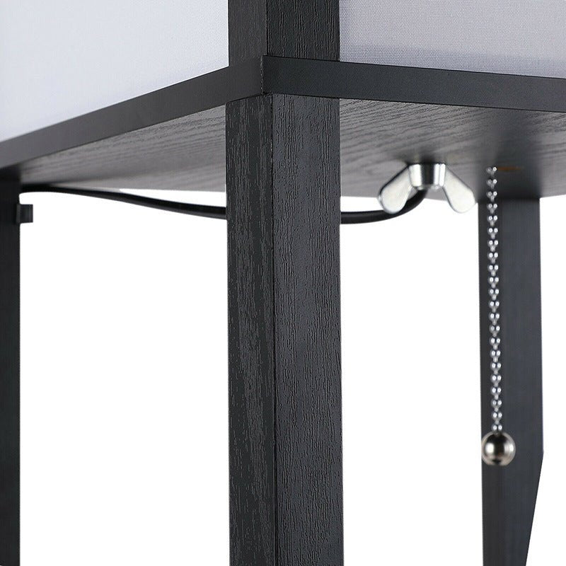 Lampa de podea din metal cu 3 polite integrate, lumina calda, rece si neutra, design modern, 160x26x26 cm, 40W - BUZ.RO