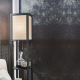 Lampa de podea din metal cu 3 polite integrate, lumina calda, rece si neutra, design modern, 160x26x26 cm, 40W - BUZ.RO