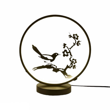 Lampa de veghe, pentru masa sau perete, veioza cu iluminare led, 3D, 3W, conectare la priza, model pasare luminoasa 300x15x325 - BUZ.RO