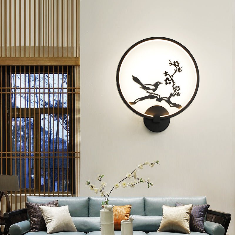 Lampa de veghe, pentru masa sau perete, veioza cu iluminare led, 3D, 3W, conectare la priza, model pasare luminoasa 300x15x325 - BUZ.RO