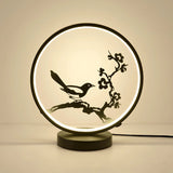 Lampa de veghe, pentru masa sau perete, veioza cu iluminare led, 3D, 3W, conectare la priza, model pasare luminoasa 300x15x325