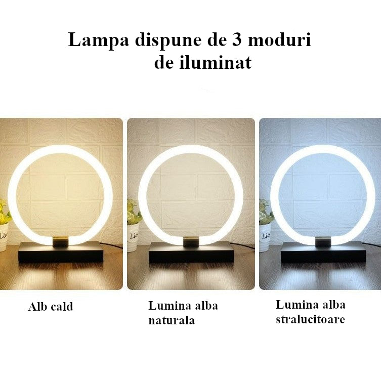 Lampa de veghe, pentru masa sau perete, veioza cu iluminare led, 3D, 3W, conectare la priza, model pasare luminoasa 300x15x325