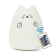 Lampa de veghe portabila cu 7 culori de LEDuri, silicon BPA - free, USB, touch - control, temporizator, lampa de noapte pisicuta fericita - BUZ.RO