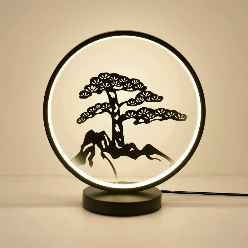 Lampa de veghe, veioza cu iluminare led, 3D,3W, conectare la priza, model copac luminos 300x15x325 mm - BUZ.RO