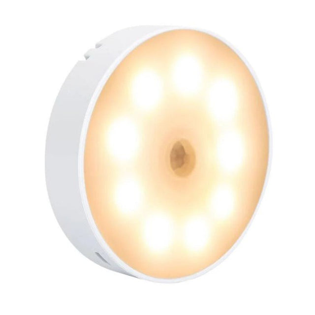 Lampa LED cu senzori de miscare, incarcare USB, portabila, pentru dressing, hol, scari, dulap de bucatarie, garaj, camera bebelusului, lumina calda - BUZ.RO