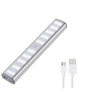 Lampa LED inteligenta, cu senzori de miscare, incarcare USB, magnetica, cu telecomanda, pentru dressing, hol, scari, dulap de bucatarie, baie, garaj, 40 LED - uri, alb rece - BUZ.RO
