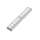 Lampa LED inteligenta, cu senzori de miscare, incarcare USB, magnetica, cu telecomanda, pentru dressing, hol, scari, dulap de bucatarie, baie, garaj, 40 LED - uri, alb rece - BUZ.RO