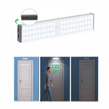 Lampa LED inteligenta, cu senzori de miscare, incarcare USB, magnetica, cu telecomanda, pentru dressing, hol, scari, dulap de bucatarie, baie, garaj, 60 LED-uri, alb rece, buz