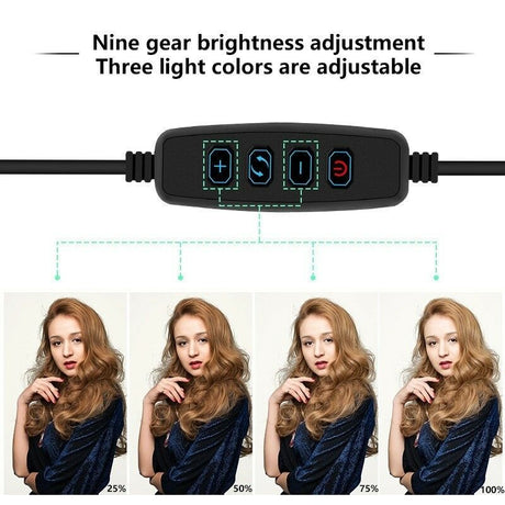 Lampa Led Profesionala Circulara Make UP, Photo Studio, Selfie Telefon, Ring Light 50W 3200K - 5500K - BUZ.RO