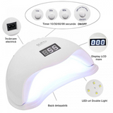 Lampa unghii, lampa uv, cu gel si semi, SUN 5, senzori, timer, 48w, afisaj LCD