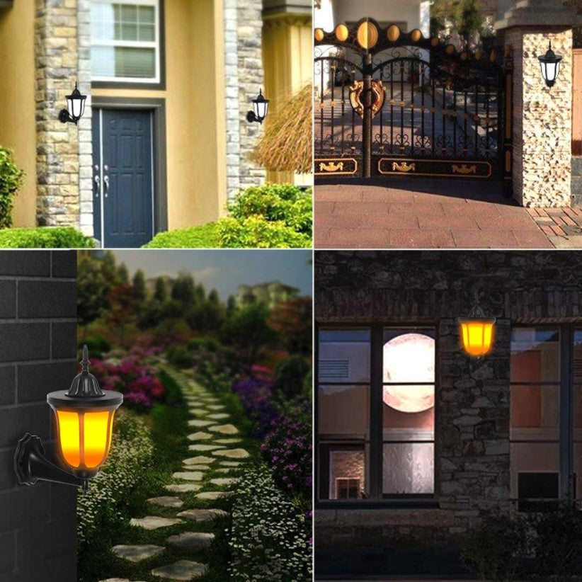 Lampa solara, efect de flacara, lampa stradala, pentru gradina si casa