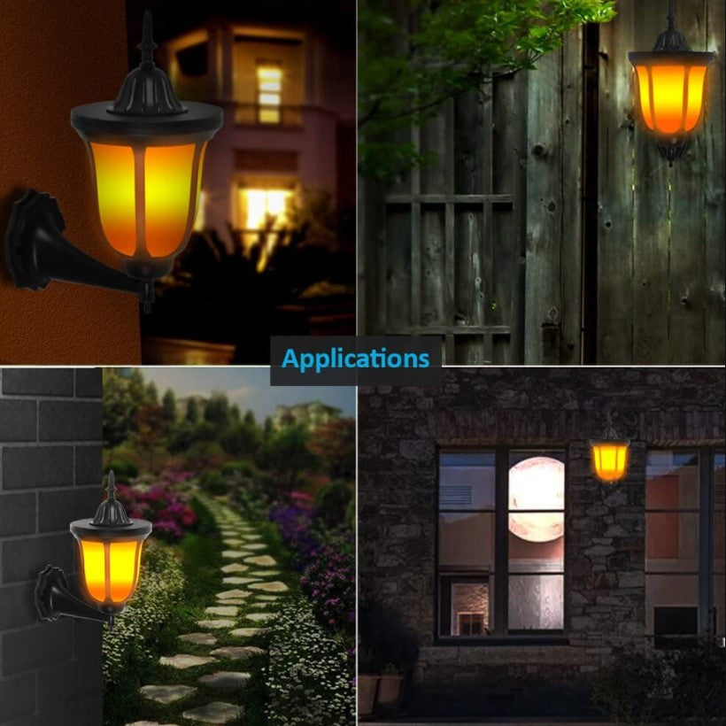 Lampa solara, efect de flacara, lampa stradala, pentru gradina si casa