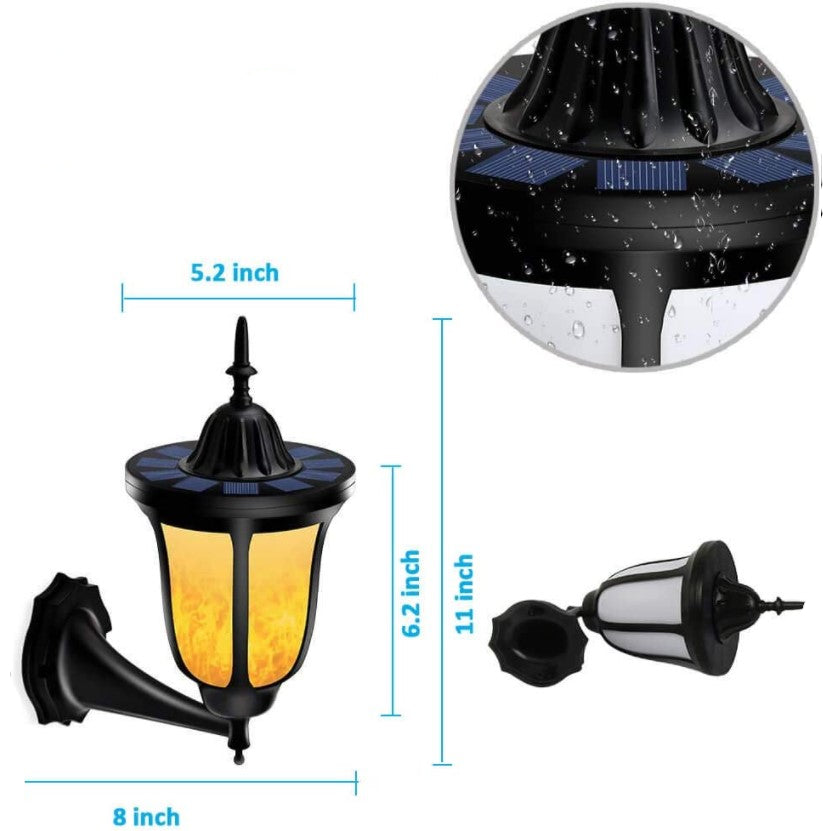 Lampa solara, efect de flacara, lampa stradala, pentru gradina si casa