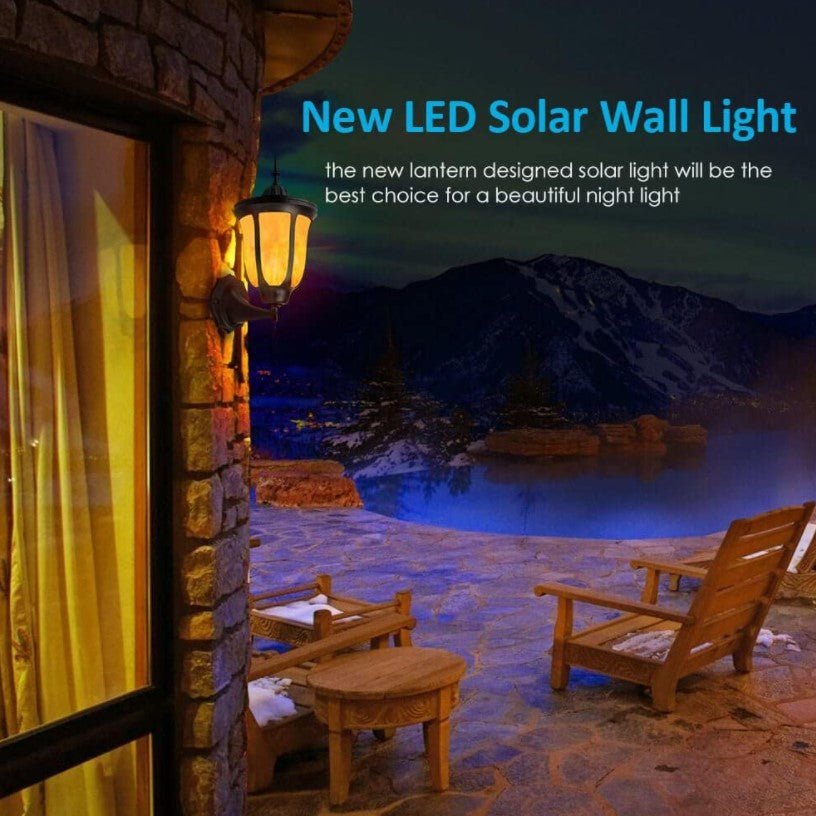 Lampa solara, efect de flacara, lampa stradala, pentru gradina si casa