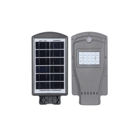 Lampa solara gradina, panou solar, 20w, surse led, 60 LED, tip buton, lumina, senzor voce, senzor uman, materia ABS+PC, impermeabila, IP65